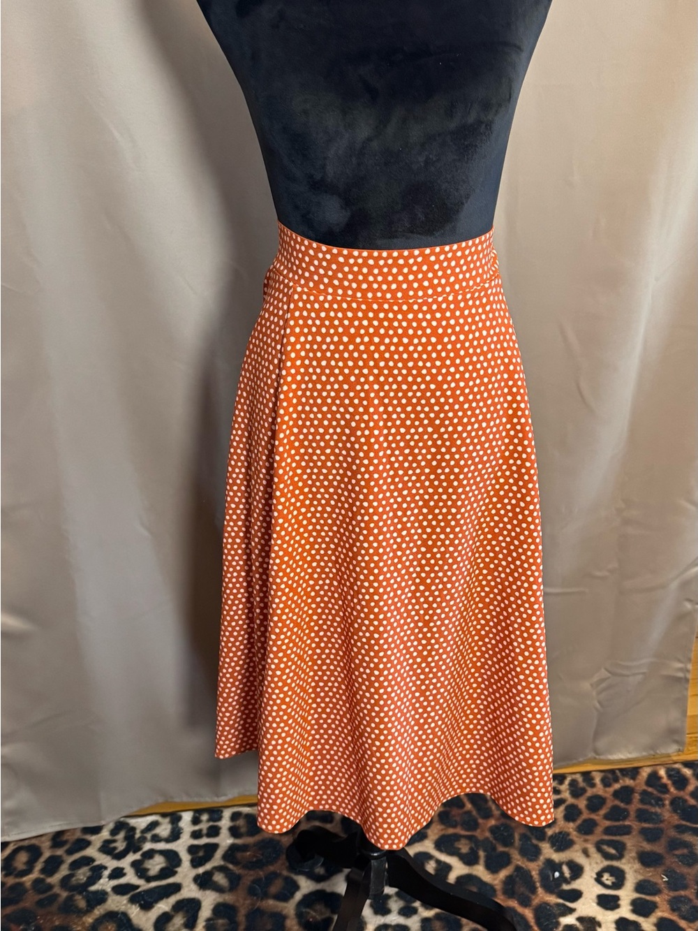 torrid Orange Polka Dot Midi Skirt